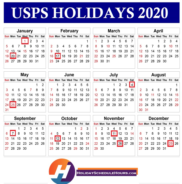 Post Office Holidays 2020 Correct List Of USPS Holidays 2020