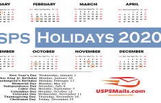 Post Office Holidays 2020 USPS Holiday Schedule