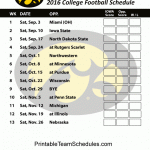Printable Iowa Hawkeyes Football Schedule 2016 Iowa