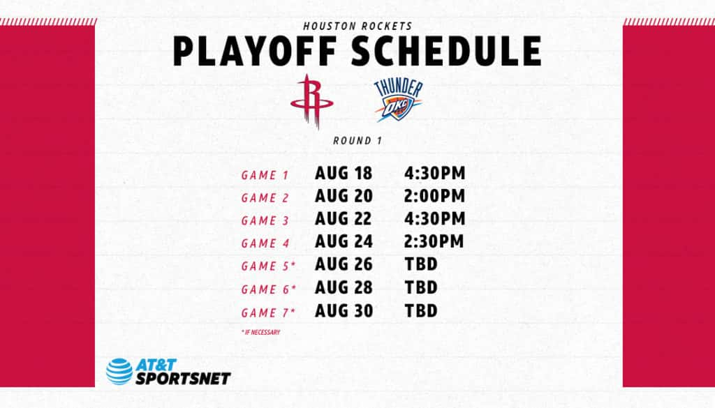 Rockets Schedule AT T SportsNet