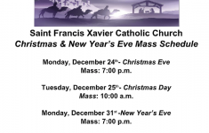St Francis Xavier Catholic Church Christmas New Year S