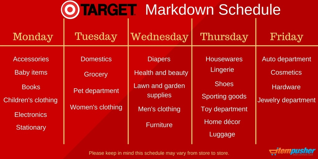 Target Markdown Clearance Schedule 2017 Best Gift Ideas 