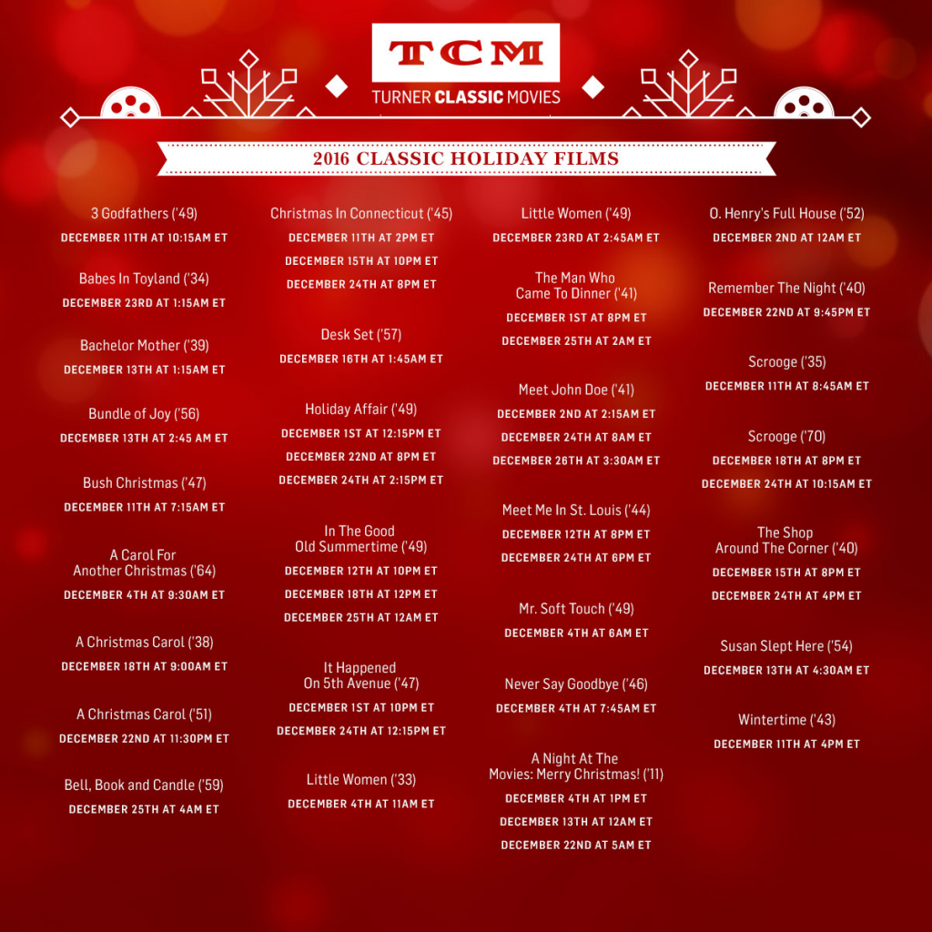 TCM Announces Christmas Treasures For The Holidays