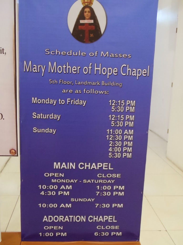 Thought Bubbles Mary Mother Of Hope Chapel Landmark Makati