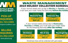 Waste Management Holiday Service Schedule City Of Palm