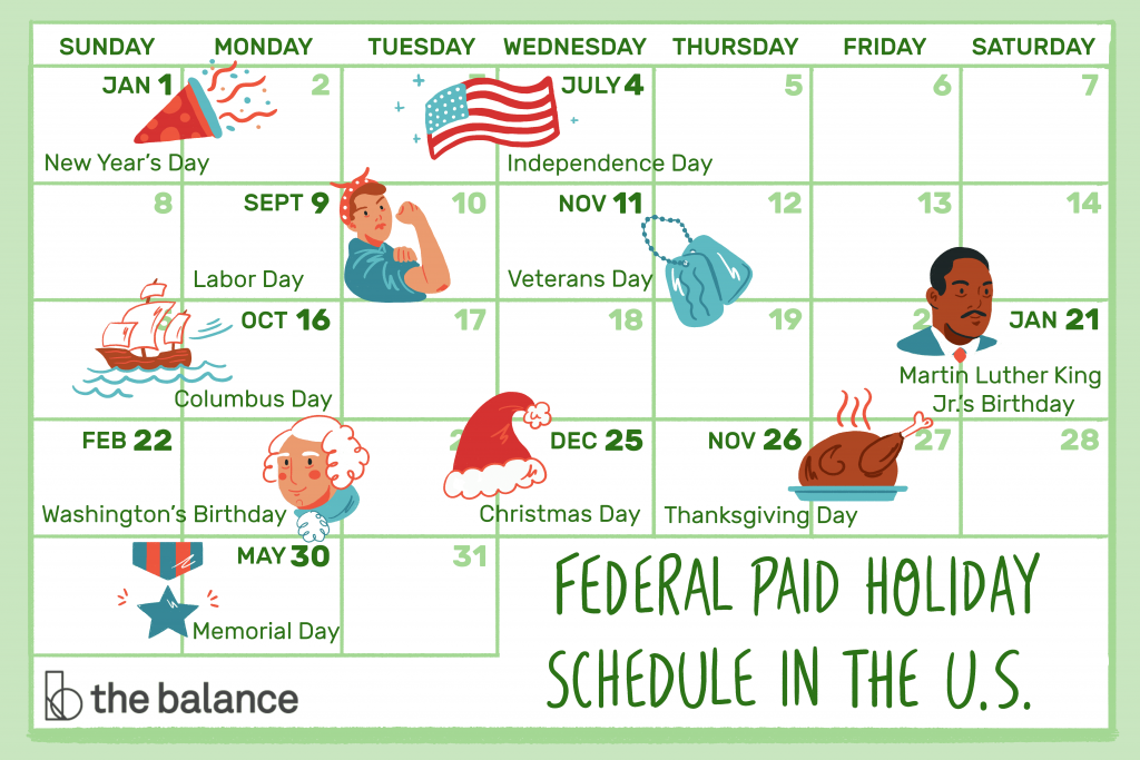 What S A Typical Paid Holiday Schedule In The US