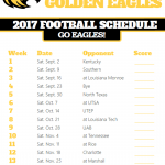2017 Southern Miss Golden Eagles Football Schedule