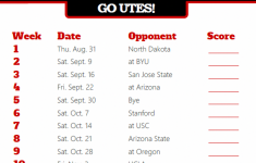2017 Utah Utes Football Schedule Footballtips Utah Utes