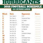 2018 Printable Miami Hurricanes Football Schedule Go