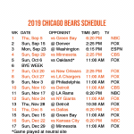 2019 2020 Chicago Bears Lock Screen Schedule For IPhone 6