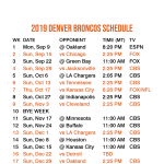 2019 2020 Denver Broncos Lock Screen Schedule For IPhone 6