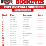2019 Ohio State Buckeyes Football Schedule Ohio State