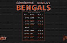 2020 2021 Cincinnati Bengals Wallpaper Schedule