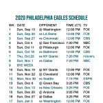 2020 2021 Philadelphia Eagles Lock Screen Schedule For