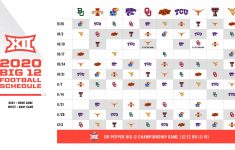 2020 Big 12 Football Conference Schedule Announced Big