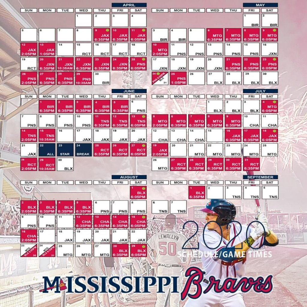 2020 M Braves Schedule The Connection