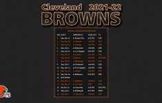 2021 2022 Cleveland Browns Wallpaper Schedule