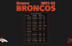 2021 2022 Denver Broncos Wallpaper Schedule Printable