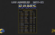 2021 2022 Los Angeles Rams Wallpaper Schedule