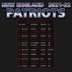 2021 2022 New England Patriots Wallpaper Schedule