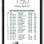 2021 2022 Philadelphia Eagles Lock Screen Schedule For