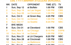 2021 2022 Pittsburgh Steelers Lock Screen Schedule For