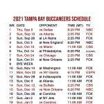 2021 2022 Tampa Bay Buccaneers Lock Screen Schedule For
