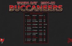 2021 2022 Tampa Bay Buccaneers Wallpaper Schedule