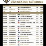2021 New Orleans Saints Schedule Revealed Sports