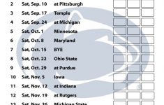 2021 Penn State Football Schedule Printable