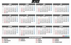2022 Calendar Printable Pdf 6 Templates In 2020