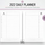 2022 Daily Inserts A5 Inserts 2022 Printable Planner Etsy