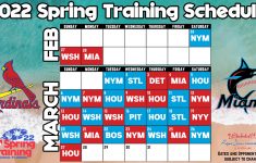 2022 MLB Spring Training Schedule Released Roger Dean