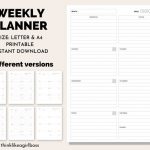 2022 Weekly Planner Undated Printable Weekly Schedule Cute
