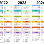 3 Year Calendars 2021 2022 2023 Free Printable Calendar