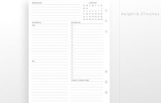 A5 2022 Calendar Daily Planner Inserts Daily Schedule