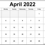 April 2022 Calendar Free Printable Calendar Templates