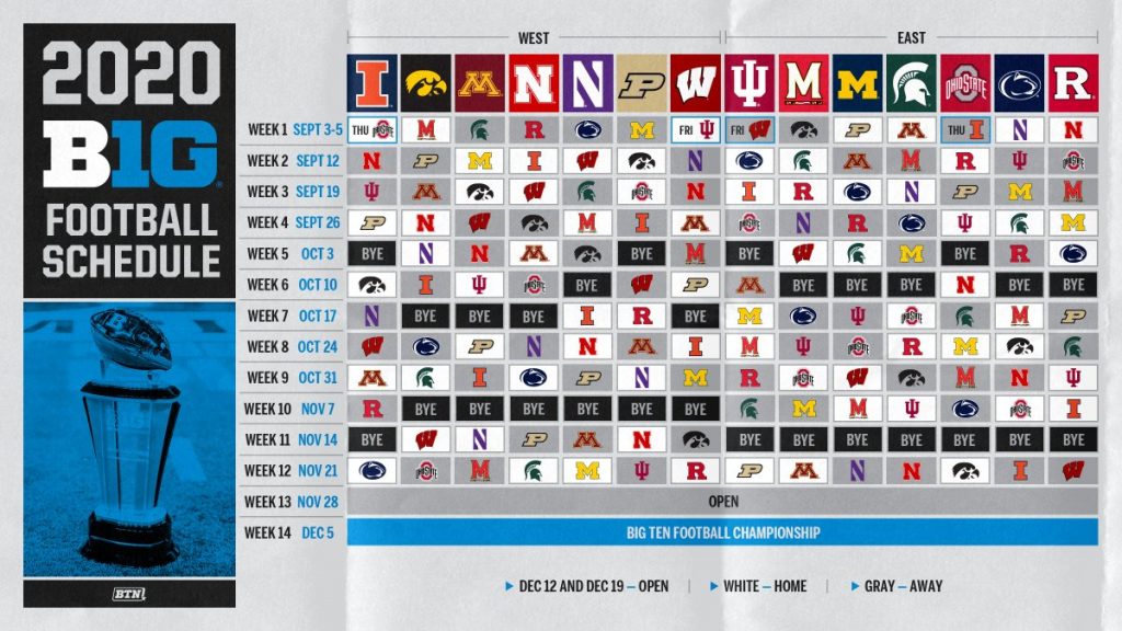 Big Ten Announces 2020 College Football Schedule