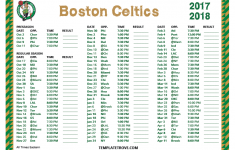 Boston Celtics Schedule 2022 Printable Printable Schedules