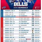 Buffalo Bills 2019 Printable Schedule Printable Bill Of Sale