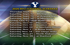 BYU Releases 2020 Football Schedule