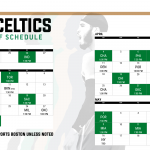 Celtics Schedule 2020 21 Dates Start Times Opponents