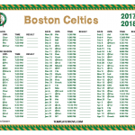 Celtics Schedule Printable Printable Schedule