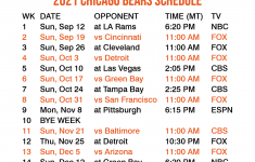 Chicago Bears Schedule 2021 2022 2021 Chicago Bears