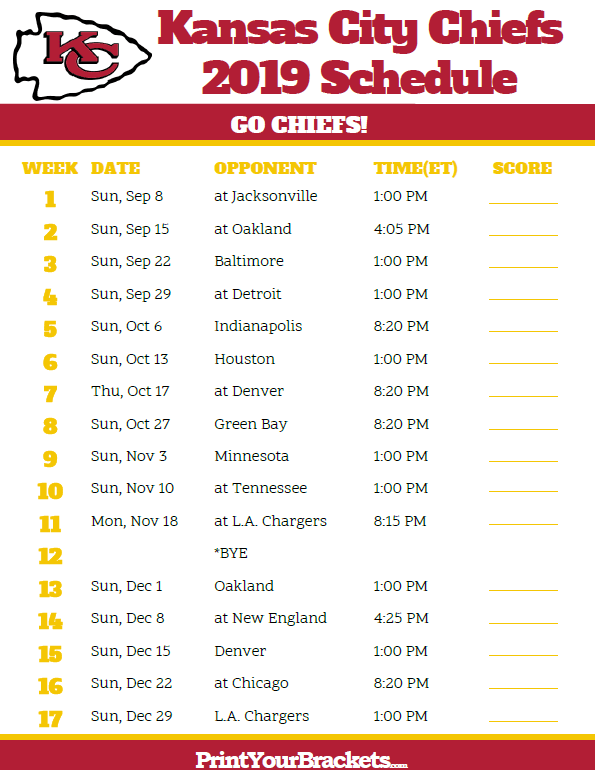 Chiefs Game Schedule Whizz Bang Blogger Photos
