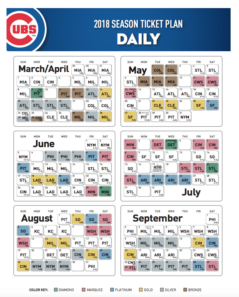 Clean Chicago Cubs Schedule Printable Derrick Website