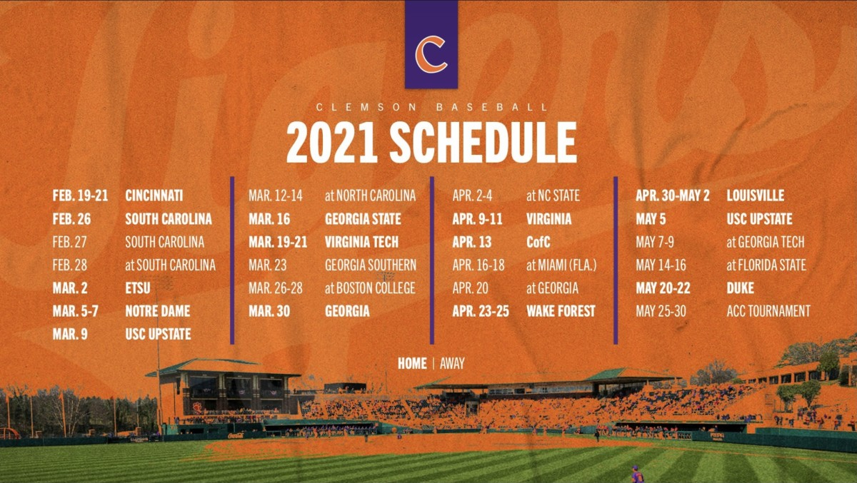 Clemson Tigers Baseball Schedule Released Sports 