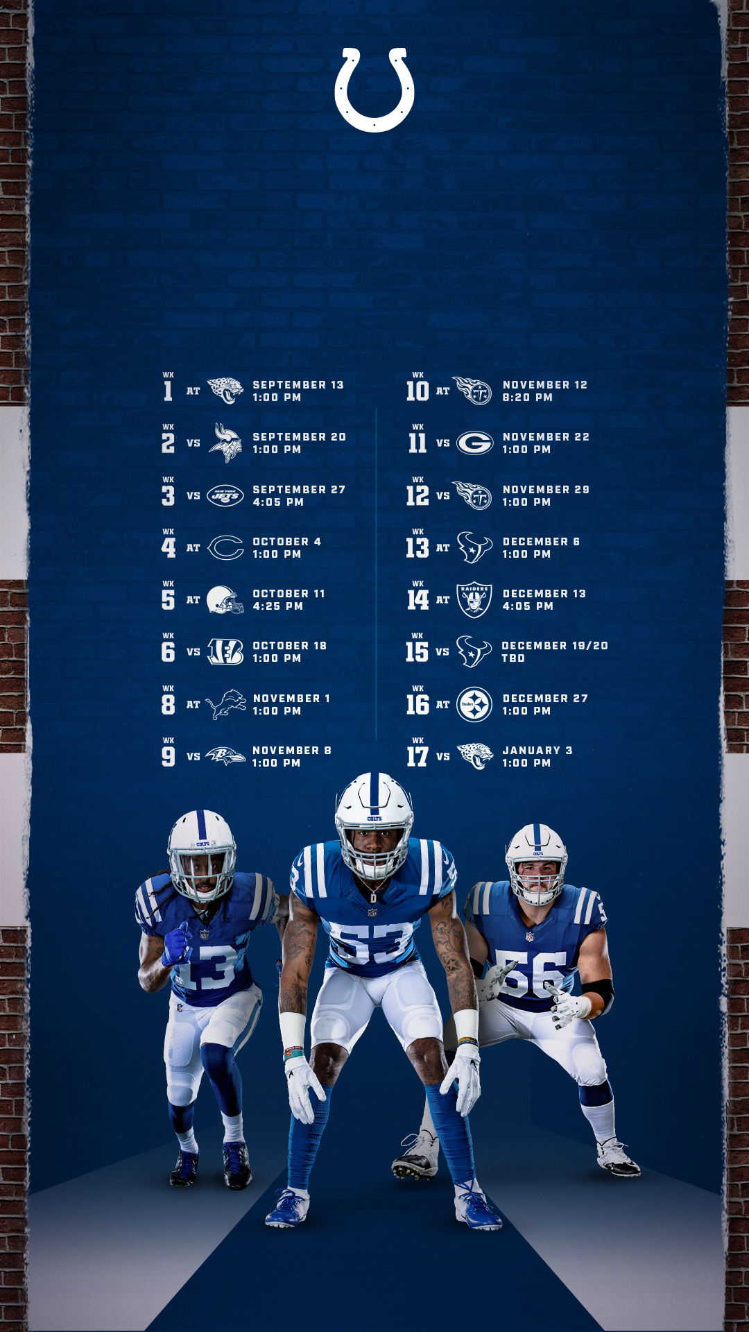 Colts Schedule Indianapolis Colts Colts