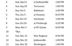 Colts Schedule Printable Printable Indianapolis Colts