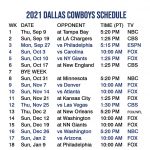 Cowboys Schedule 2022 Printable Cowboys Schedule 2021 2022